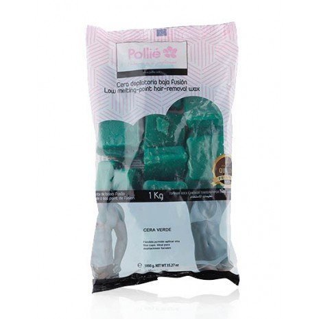 Heißwachstabletten 1 kg - Grünes Wachs - Pollié - 1