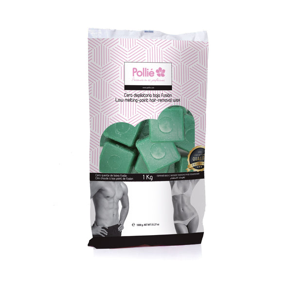 Heißwachstabletten 1 kg - Grünes Wachs - Pollié - 1