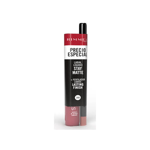 Set Flüssiger Lippenstift Stay Matte + Konturenstift Lasting Finish - Rimmel London : 200 Pink Blink - 1
