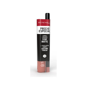 Set Flüssiger Lippenstift Stay Matte + Konturenstift Lasting Finish - Rimmel London : 720 Moca - 1