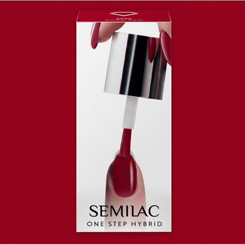 One Step Semi-Permanenter Nagellack - Semilac : S575 Dark Red - 1