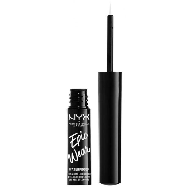 Epic Wear Semi-permanenter flüssiger Eyeliner – professionelles Make-up - Nyx : White - 1