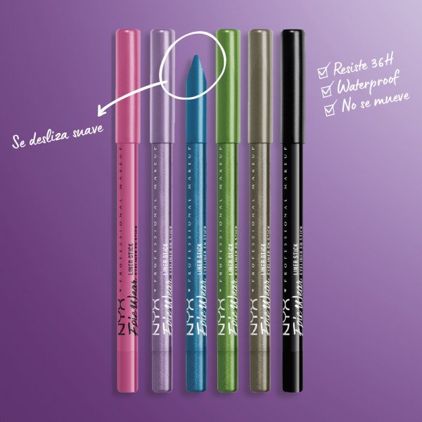 Epic Wear Liner Stricks Delineador de Ojos - Professionelles Make-up - Nyx : Graphic Purple - 7