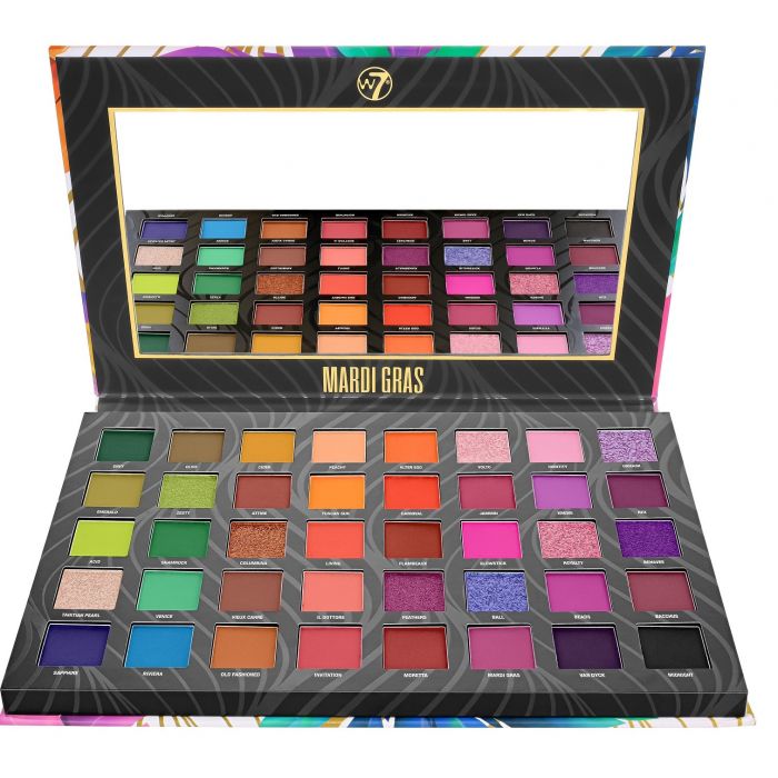 Mardi Gras Gepresste Lidschatten- und Pigmentpalette - W7 - 1