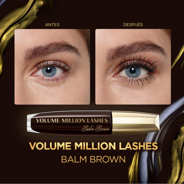 Wimperntusche Volume Million Lashes Balm Noir - L'oreal Paris : Marrón - 3