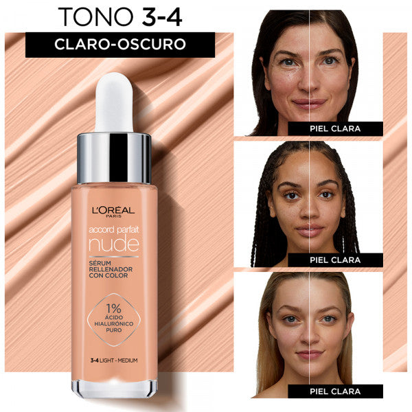Accord Parfait Nude Serum mit Farbe - L'oreal Paris Makeup - L'oreal Paris : 3-4 Claro-Medio - 5