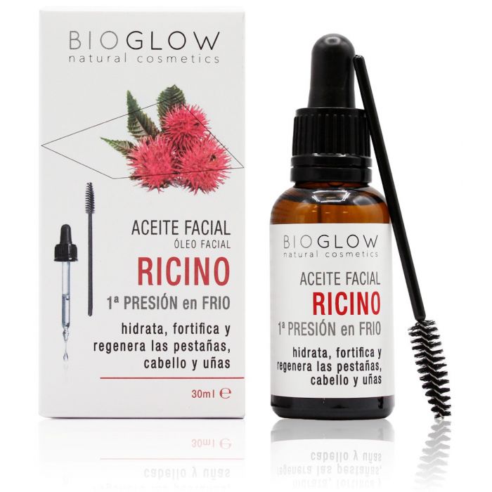 100 % reines Rizinus-Gesichtsöl - Bioglow - 1