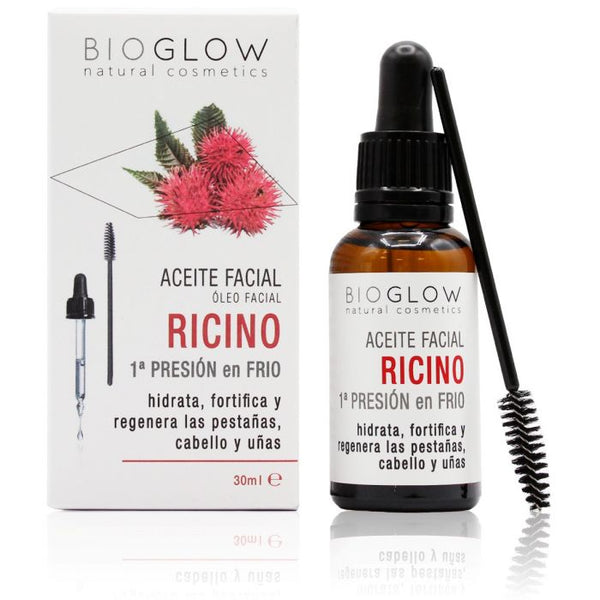 100 % reines Rizinus-Gesichtsöl - Bioglow - 1