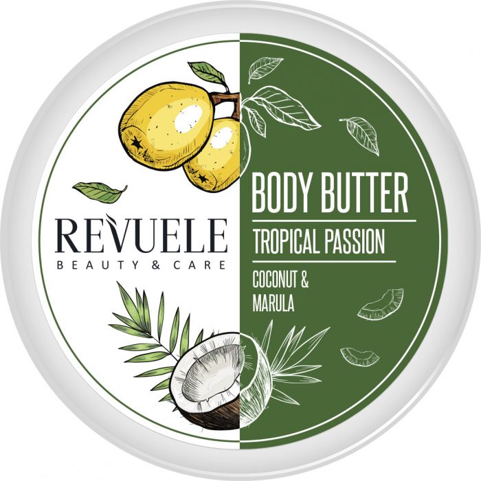 Tropical Passion Körperbutter mit Kokosnuss und Marula - Revuele - 1