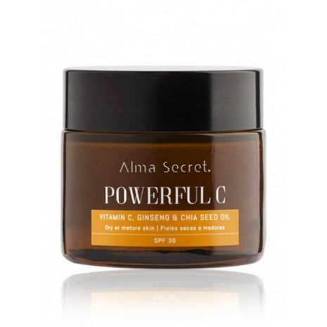 Powerful C Anti-Aging Illuminating Cream - Vitamin C, Ginseng &amp; Chia - LSF 30 - 50 ml - Alma Secret - 1