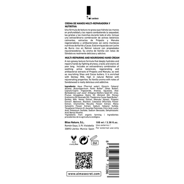 Multi-reparierende Handcreme - Cleopatra - Squalan, Avocado &amp; Shea - 100 ml - Alma Secret - 2