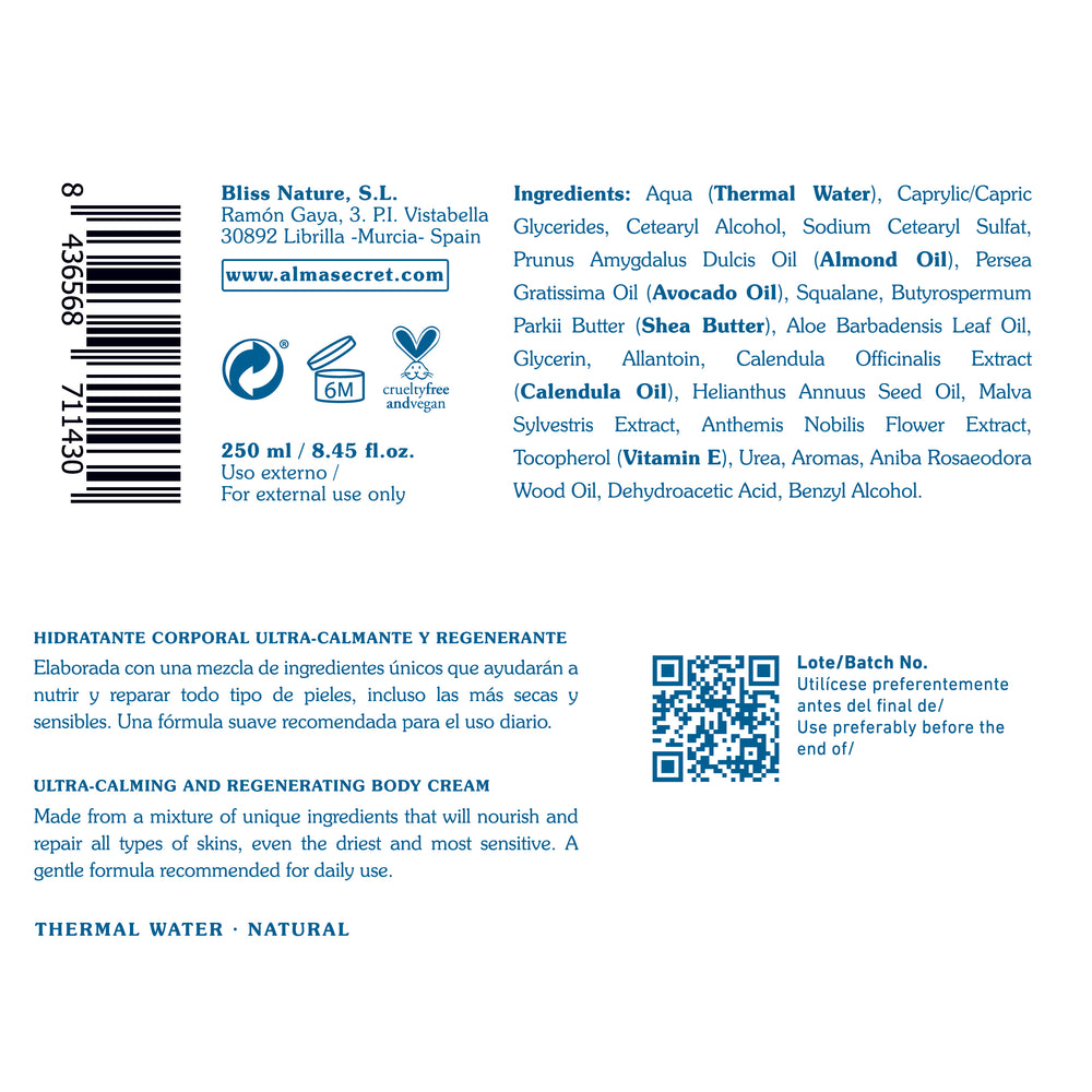 Körpercreme - Avocado, Shea und Ringelblume - 250 ml - Alma Secret - 1