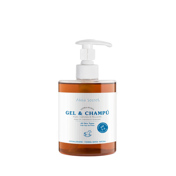 Sanftes Gel-Shampoo - Argan, Calendula &amp; Kamille - 500 ml - Alma Secret - 1