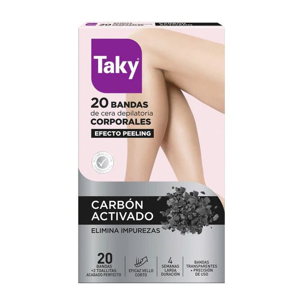 Aktivkohle-Körper-Enthaarungsstreifen mit Peeling-Effekt - Taky - 1