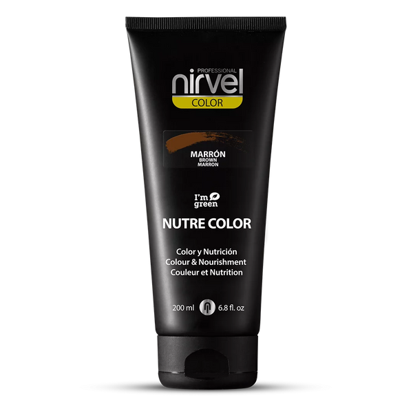 Farbpflegemaske Nährt Farbe Haselnuss 200 ml - Nirvel : Marrón - 2