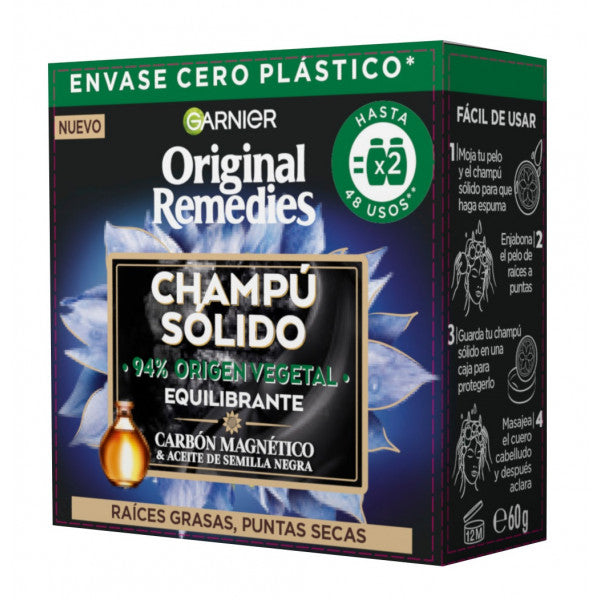 Magnetic Charcoal Balancing Solid Shampoo - Garnier - 1