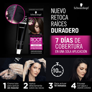 Retusche Wurzeln Root 7day Fix - Schwarzkopf : CASTAÑO CHOCOLATE - 3