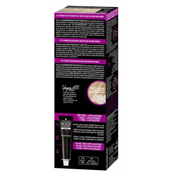 Retusche Wurzeln Root 7day Fix - Schwarzkopf : RUBIO NATURAL - 4