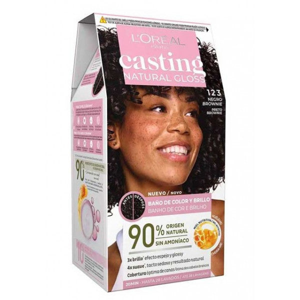 Casting Natural Gloss Haarfärbung ohne Ammoniak - L'oreal Paris : 123 Black Ganache - 2