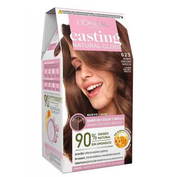 Casting Natural Gloss Haarfärbung ohne Ammoniak - L'oreal Paris : 623 Nougat Dark Blonde - 1