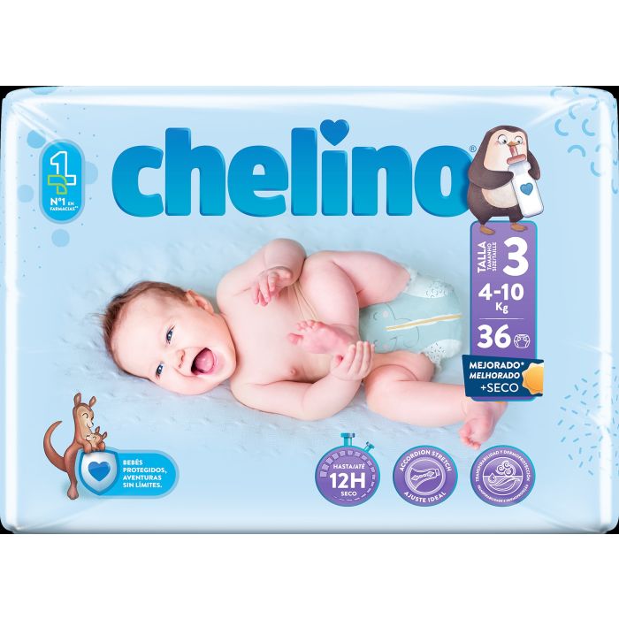 Babywindel liegend Größe 3 - Chelino - 1