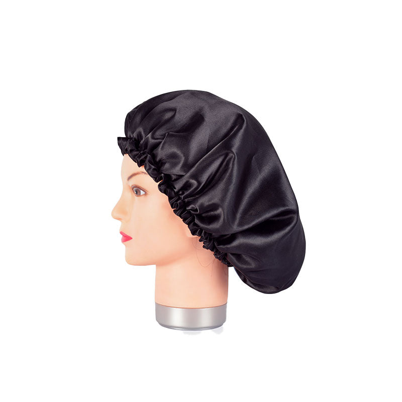 Anti-Frizz-Kappe aus schwarzem Satin - Bifull - 1