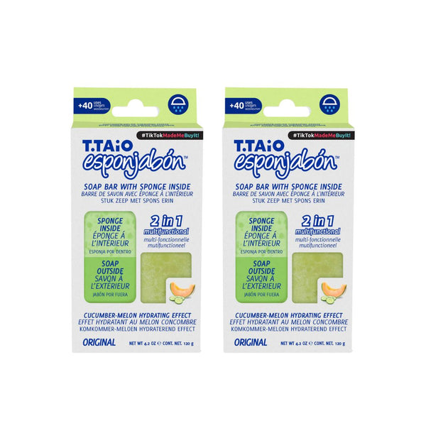 2er Pack Schwammseife: Schwamm + Seife 2 in 1 - 120g - T.taio : 2x Pepino - 1
