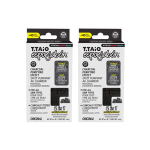 2er Pack Schwammseife: Schwamm + Seife 2 in 1 - 120g - T.taio : 2x Carbón - 1