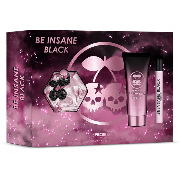 Estuche Be Insane Black for Her Edt: Edt 80ml + Bodylotion 75ml + Mini - Pacha - 1