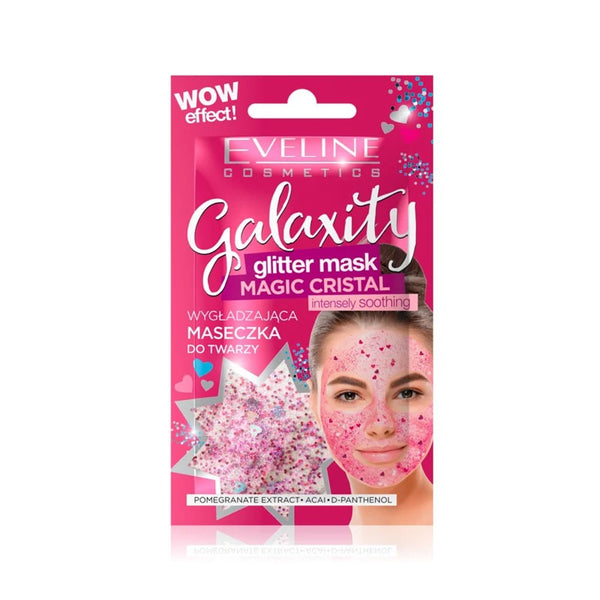 Anti-Stress Gesichtsmaske - Pink Glitter Maske - Eveline - 1
