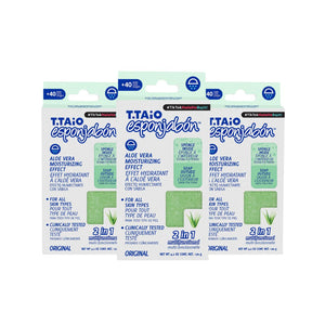Pack mit 3 Schwammseife: Schwamm + Seife 2 in 1 - 120gr - T.taio : 3x Aloe - 1