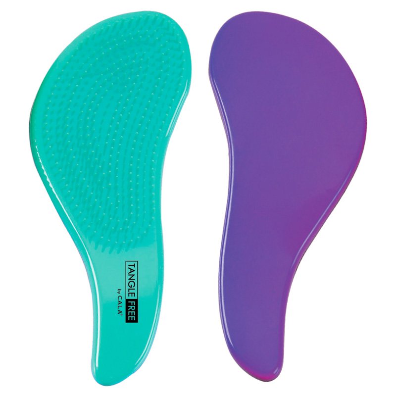 Verwicklungsfreie Haarbürste - Blaugrün / Lila - Cala - 1