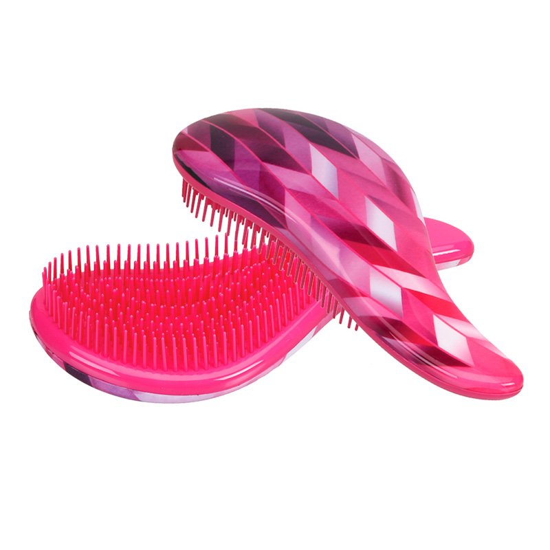 Verwicklungsfreie Haarbürste - Hot Pink Chevron - Cala - 1