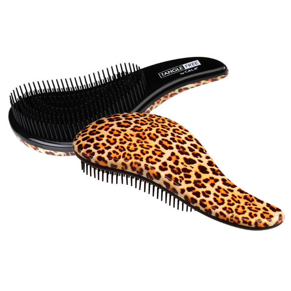 Cepillo para el Cabello - Verwicklungsfreie Haarbürste (schwarz / brauner Leopard) - Cala - 1