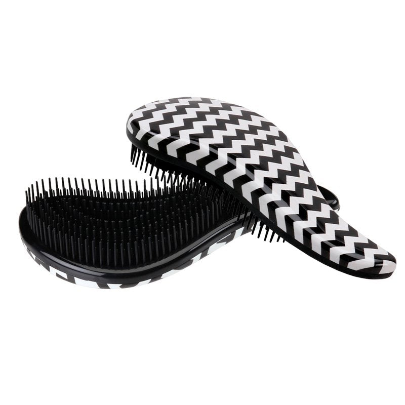 Tangle Free Cepillo de Pelo - Schwarz / Weißer Zickzack - Cala - 1