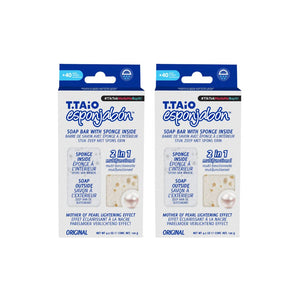 2er Pack Schwammseife: Schwamm + Seife 2 in 1 - 120g - T.taio : 2x Perla - 1
