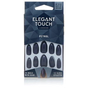 Petrol falsche Nägel - Elegant Touch - 1