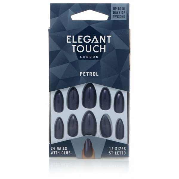 Petrol falsche Nägel - Elegant Touch - 1
