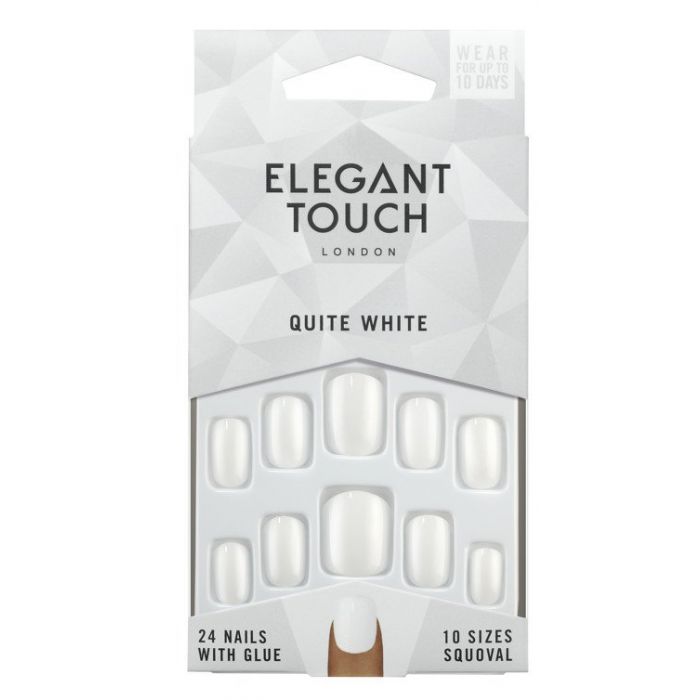 Falsche Nägel ganz weiß - Elegant Touch - 1