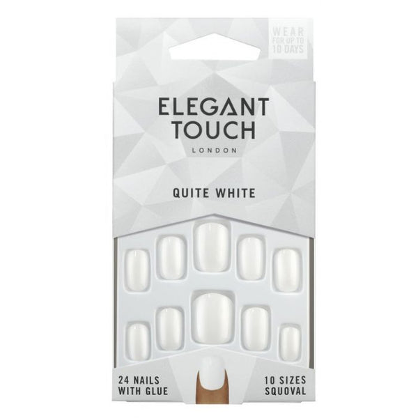 Falsche Nägel ganz weiß - Elegant Touch - 1