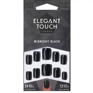 Selbstklebende Nägel - Elegant Touch : Midnight Black - 1
