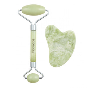 Gesichtsroller + Gua Sha Jade Set: Set 2 Artikel - Ecotools - 1