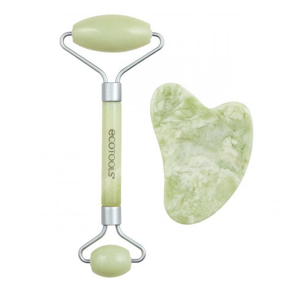 Gesichtsroller + Gua Sha Jade Set: Set 2 Artikel - Ecotools - 1
