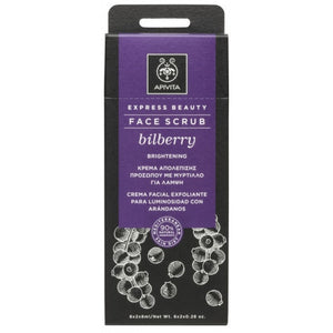 Peeling-Gesichtscreme für strahlende Haut mit Heidelbeeren - Apivita - 1