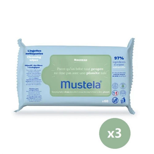Ökologische Naturfaser-Reinigungstücher - Mustela : 3x60 uds - 1