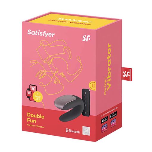 Double Fun Vibrator für Paare - Satisfyer : Negro - 1