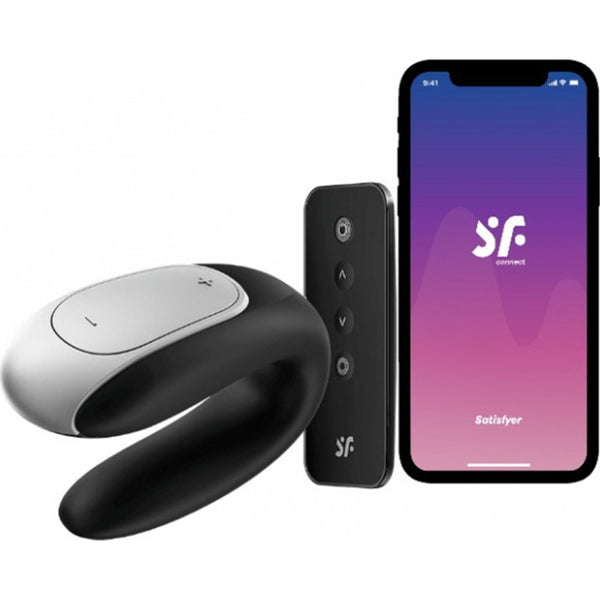 Double Fun Vibrator für Paare - Satisfyer : Negro - 2