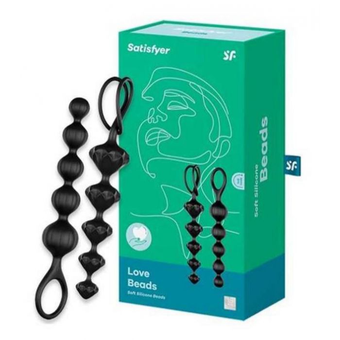 Set 2 Streifen Chinesische Perlen Analkugeln - Satisfyer - 1