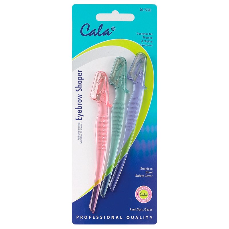 Augenbrauenrasierer - 3 Stück mit Kappe - Cala - 1