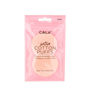 Make-up-Schwamm - Satin-Baumwoll-Puffs (2 Einheiten) - Cala - 1
